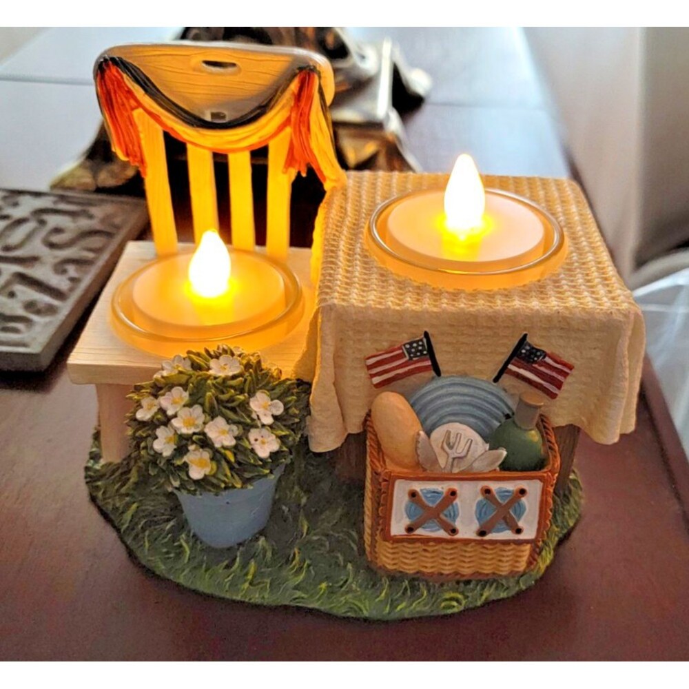 Yankee Candle Tea Light Candle Holder summer Living 4th Of July